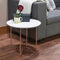 Canty End Table, White & Rose Gold